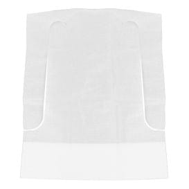 Babero Infantil con Bolsillo Blanco 33x28cm (100 Uds)