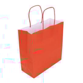 Bolsa Papel Roja con Asas 100g/m² 22+9x23cm (250 Uds)