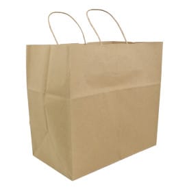 Bolsa Papel Kraft con Asas 100g/m² 30+18x29cm (200 Uds)