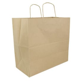 Bolsa Papel Kraft con Asas 100g/m² 35+18x34cm (25 Uds)