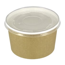 Tarrina de Cartón Kraft con Tapa PP 16 Oz/473ml (500 Uds)