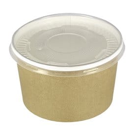 Tarrina de Cartón Kraft con Tapa PP 16 Oz/473ml (500 Uds)