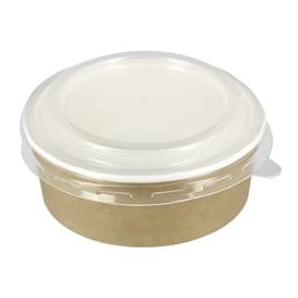 Tarrina de Cartón Kraft con Tapa PP 19 Oz/550ml (250 Uds)