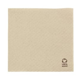 Servilleta de Papel Ecológica Gofrada 30x30cm 1 Capa (4.800 Uds)