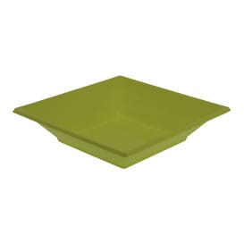 Plato de Plástico Hondo Cuadrado Pistacho 170mm (300 Uds)