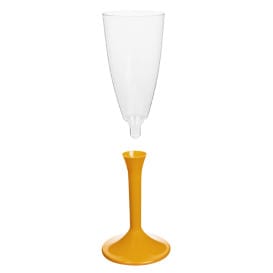 Copa Plástico Cava Pie Mango 120ml 2P (200 Uds)