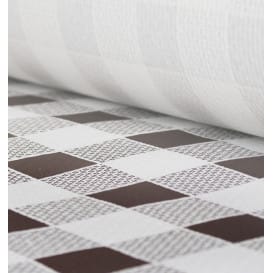 Mantel de Papel Rollo Cuadros Marrones 1x100m. 40g (1Ud)