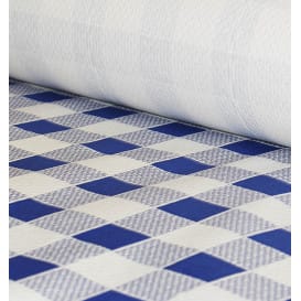 Mantel de Papel Rollo Cuadros Azules 1x100m. 40g (1 Ud)