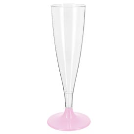 Copa Plástico Reutilizable 2P Pie Rosa Cava 140ml (48 Uds)