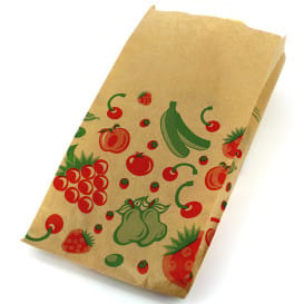 Bolsa de Papel Kraft para Fruta Antihumedad XL 26x10x35 1000uds - Ecocash