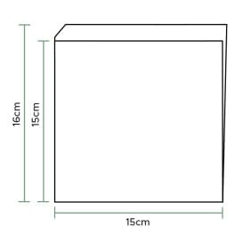 Bolsa Papel Antigrasa Abierta 2L Kraft 15x15cm (250 Uds)
