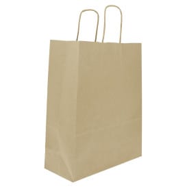 Bolsa Papel Kraft con Asas 100g/m² 25+11x31cm (250 Uds)