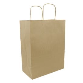 Bolsa Papel Kraft con Asas 100g/m² 25+13x33cm (25 Uds)