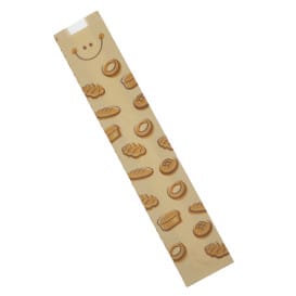 Bolsa de Papel Kraft Ventana "Panes" 10+5x55cm (125 Uds)