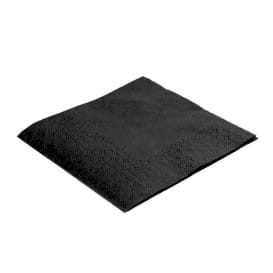 Servilleta de Papel Cocktail 20x20cm 2C Negra (6.000 Uds)