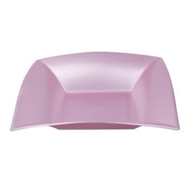 Plato Hondo Reutilizable PP Violeta Nice Pearl 18cm (25 Uds)
