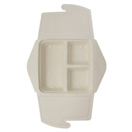 Envase Box to Go Caña de Azúcar 3C 21x21x4cm 900ml (50 Uds)