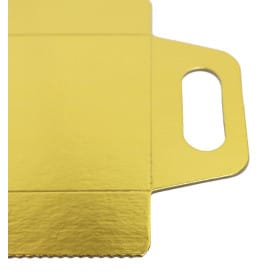 Bandeja Cartón Rectangular Oro Asas 32x7,5 cm (800 Uds)