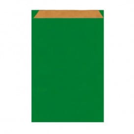 Bolsa de Papel Kraft Verde 12+5x18cm 