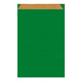 Bolsa de Papel Kraft Verde 26+9x46cm 