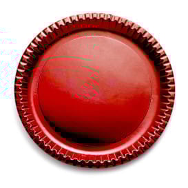 Plato de Cartón Redondo "Party" Rojo 290mm (6 Uds)