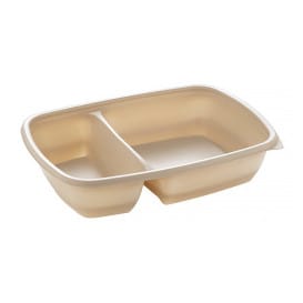 Envase de Plástico PP 2C Crema 900ml 23x16,5x5cm (75 Uds)