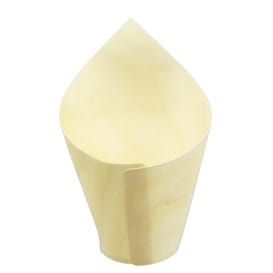 Cono de Madera Degustación 11cm (50 Uds)