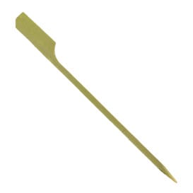 Pinchos de Bambú Decorados "Golf" Verde Natural 12cm (50 Uds)