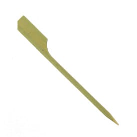 Pinchos de Bambú Decorados "Golf" Verde Natural 9cm (100 Uds)