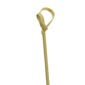 Pinchos de Bambú Decorados Lazo Verde Natural 18cm (250 Uds)