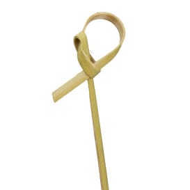 Pinchos de Bambú Lazo Verde Natural 10cm (100 Uds)