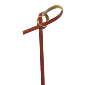 Pinchos de Bambu "Lazo" Rojo 10cm (250 Uds)