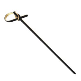 Pinchos Bambú Decorados Lazo Negro 10cm (2.500 Uds)