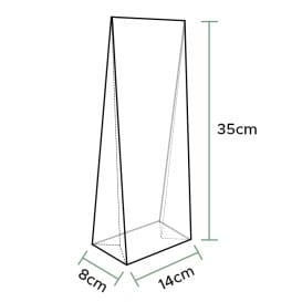 Bolsas Polipropileno Fondo Cuadrado 14x35+8cm G160 (100 Uds)