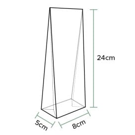 Bolsas Polipropileno Fondo Cuadrado 8x24+5cm G160 (100 Uds)