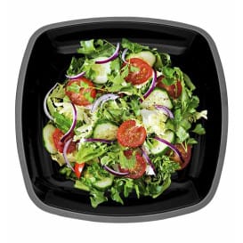 Plato Duro Reutilizable PS Hondo Negro "Square" 18cm (25 Uds)