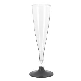 Copa Reutilizable Durable PS Pie Antracita Cava 140ml 2P (6 Uds)