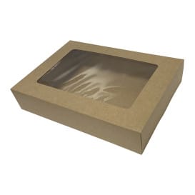 Caja Kraft con Ventana 35,8x25,6x7,1cm (50 Uds)