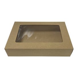 Caja Kraft con Ventana 35,8x25,6x7,1cm (50 Uds)