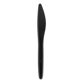Cuchillo Plástico Luxury Negro 175 mm (2000 Uds)