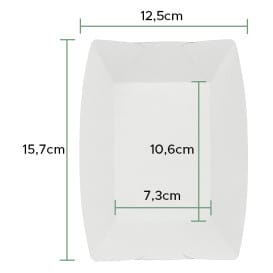 Barqueta 350ml Kraft 10,6x7,3x4,5cm (25 Uds)