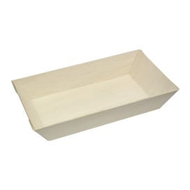 Bandeja de Madera 15,5x8,5x2,8cm 250ml (25 Uds)