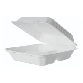 Envase Bisagra Caña de Azúcar + PLA 3C 23x23x7,5cm (50 Uds)