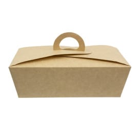 Caja "Doggy Bag" Kraft con Asa 20x10x7cm 1500ml (20 Uds)