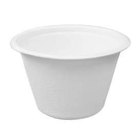 Bol de Caña de Azúcar Blanco 100ml Ø7,5cm (50 Uds)