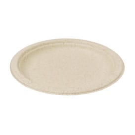 Plato de Pulpa de Trigo Natural Ø18cm (50 Uds)