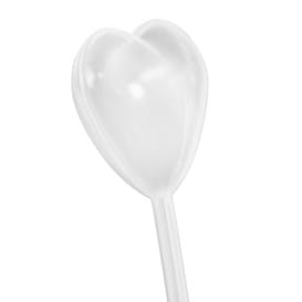 Pipeta Corazón de Plástico para Catering 3ml 5,5cm (100 Uds)