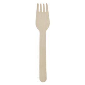 Tenedor de Madera Enfundado 16cm (50 Uds)