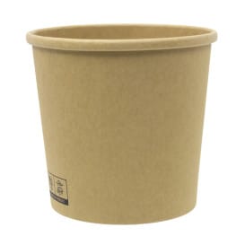 Tarrina de Cartón Kraft 750ml Ø11,6cm (25 Uds)