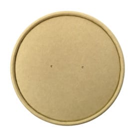 Tapa de Cartón Kraft para Tarrinas de 750/1.000ml Ø11,6cm (25 Uds)